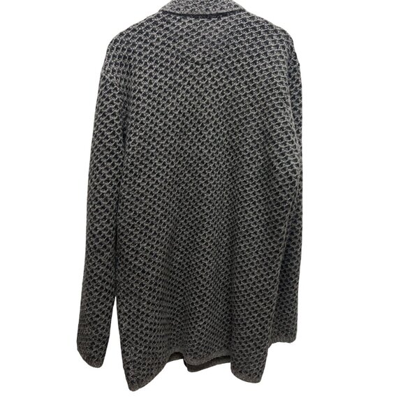 Robert Graham Gray Wool Blend Textured Cardigan - Picture 5 of 6